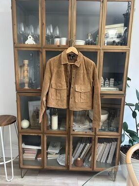 Genuine Leather Tan Suede Jacket